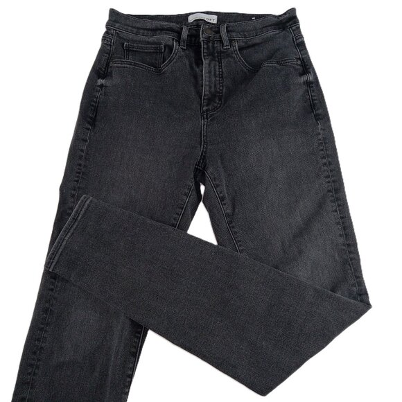 Loft Women's High Waist Skinny Jeans Size 6 Faded Black Stretch Denim - Picture 1 of 8